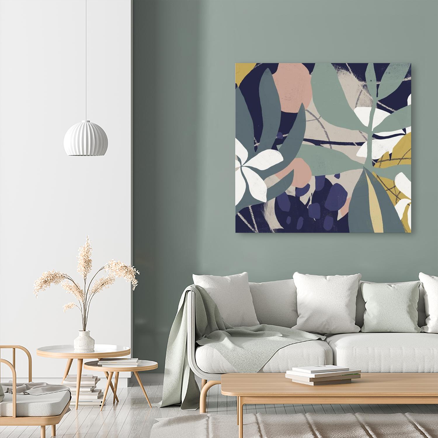 Tropical Attraction I by June Vess on GIANT ART - green coastal & tropical abstract