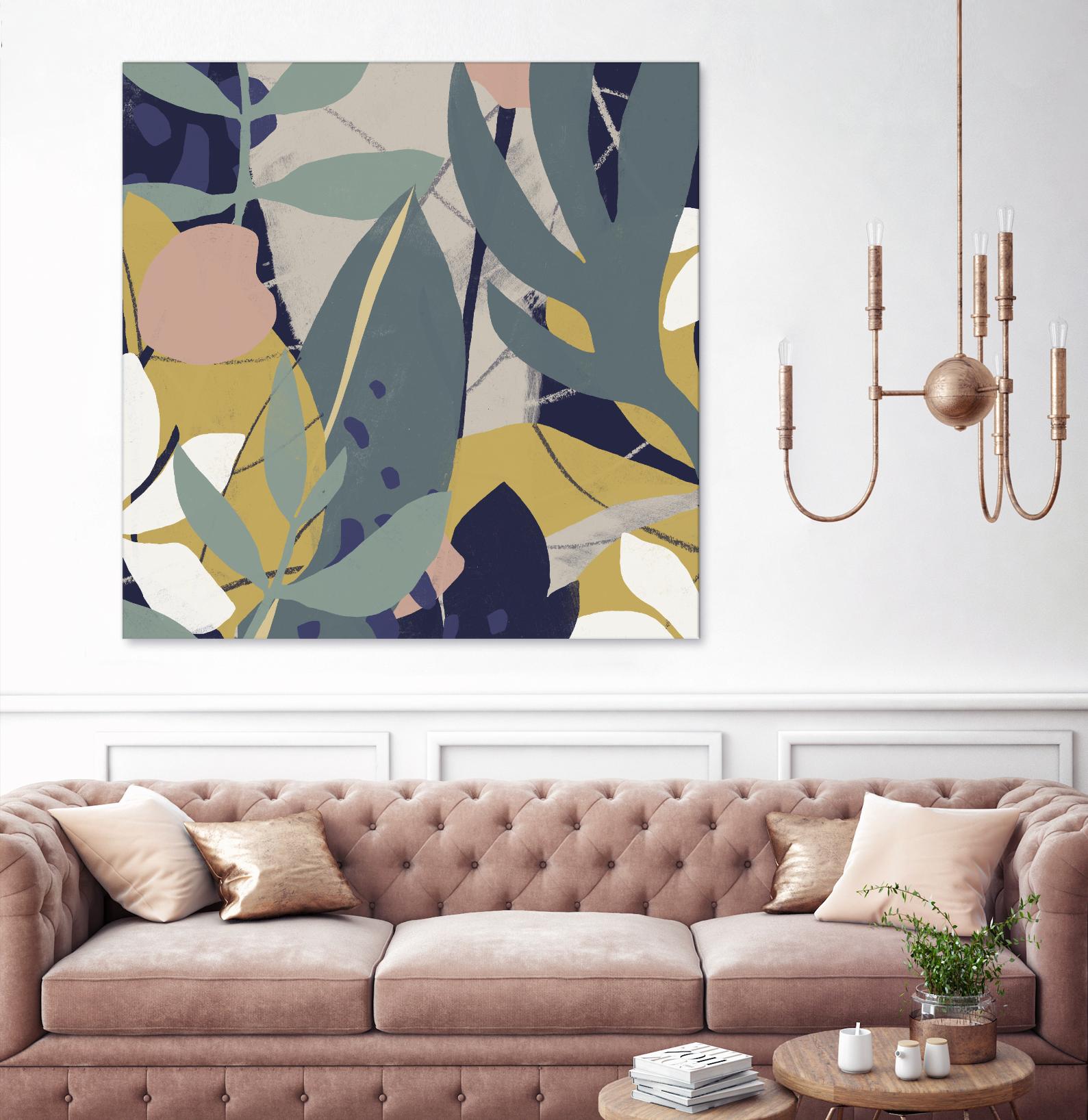 Tropical Attraction II by June Vess on GIANT ART - green coastal & tropical abstract