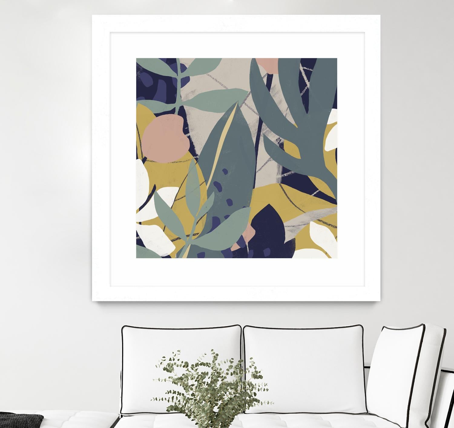 Tropical Attraction II by June Vess on GIANT ART - green coastal & tropical abstract