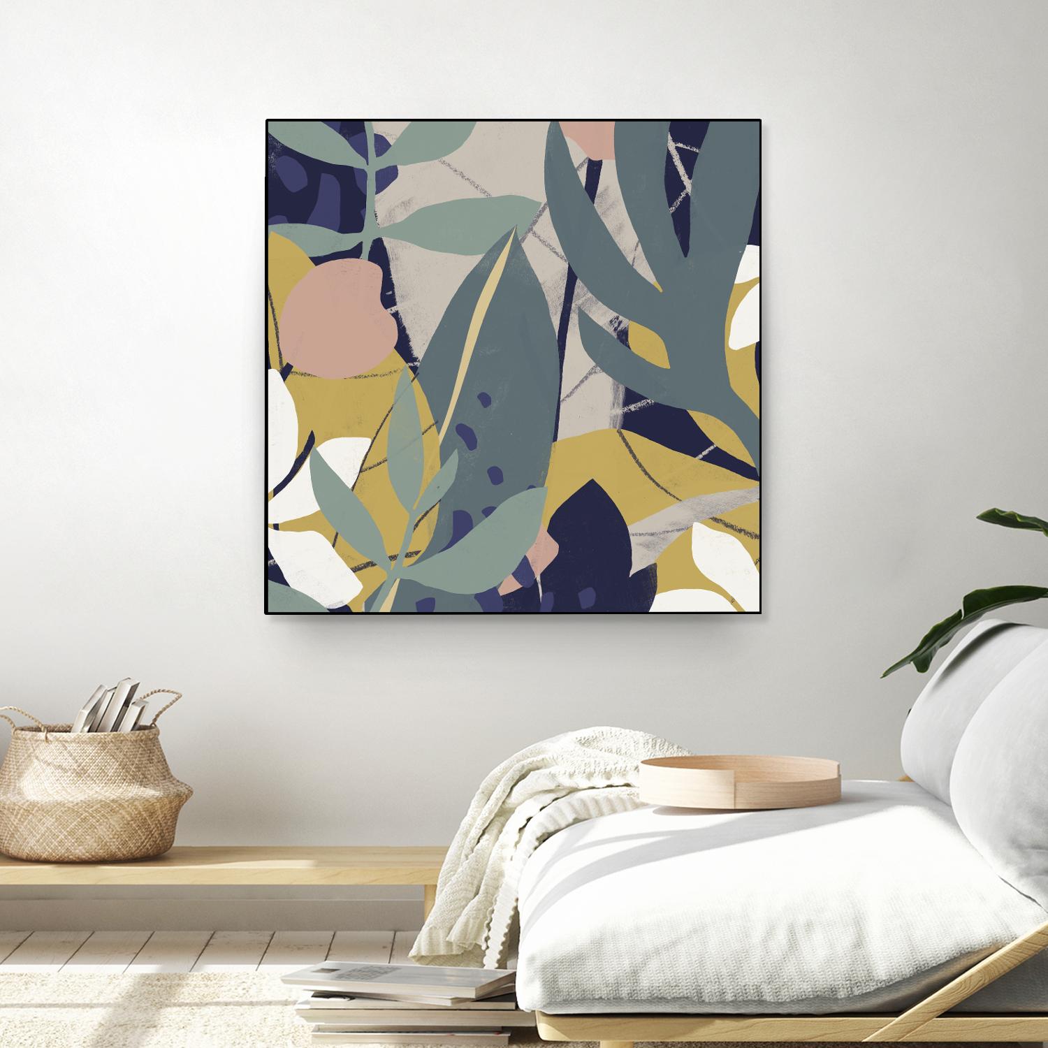 Tropical Attraction II by June Vess on GIANT ART - green coastal & tropical abstract