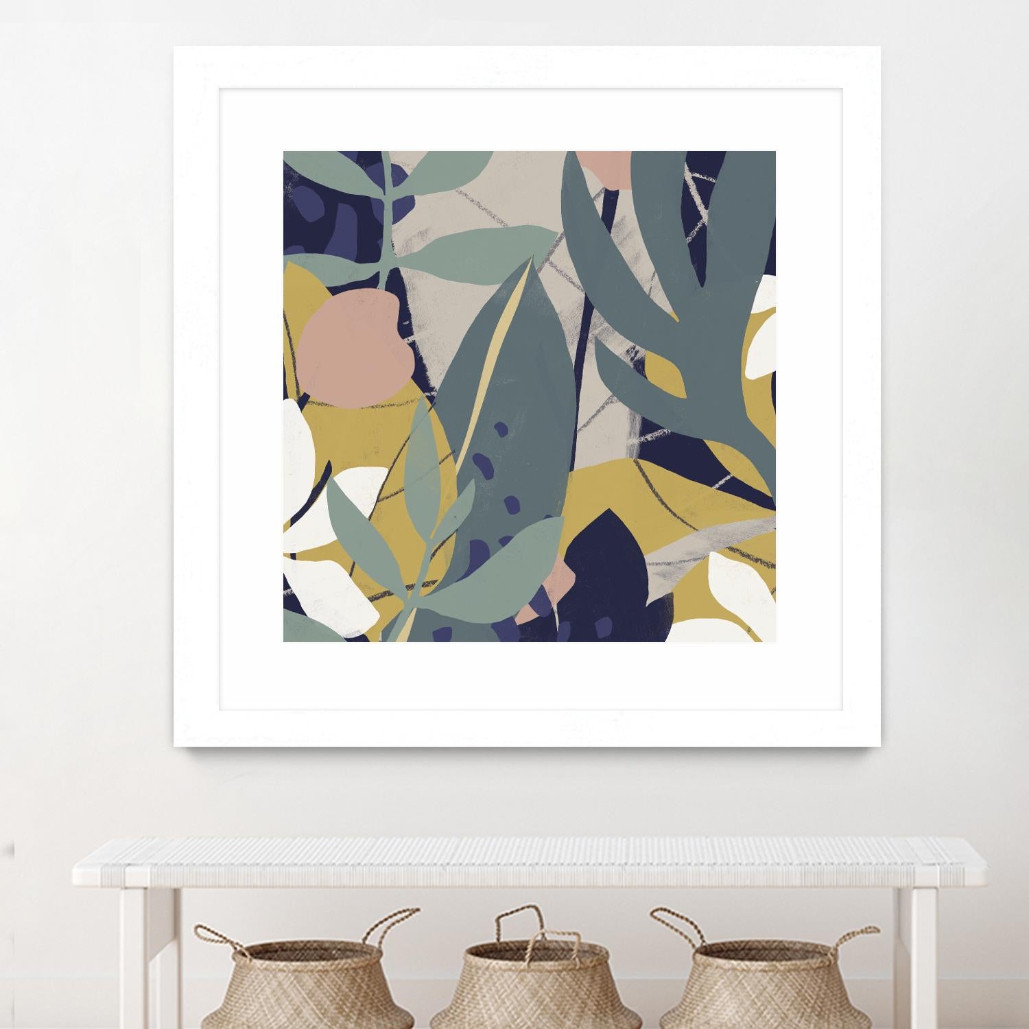 Tropical Attraction II by June Vess on GIANT ART - green coastal & tropical abstract