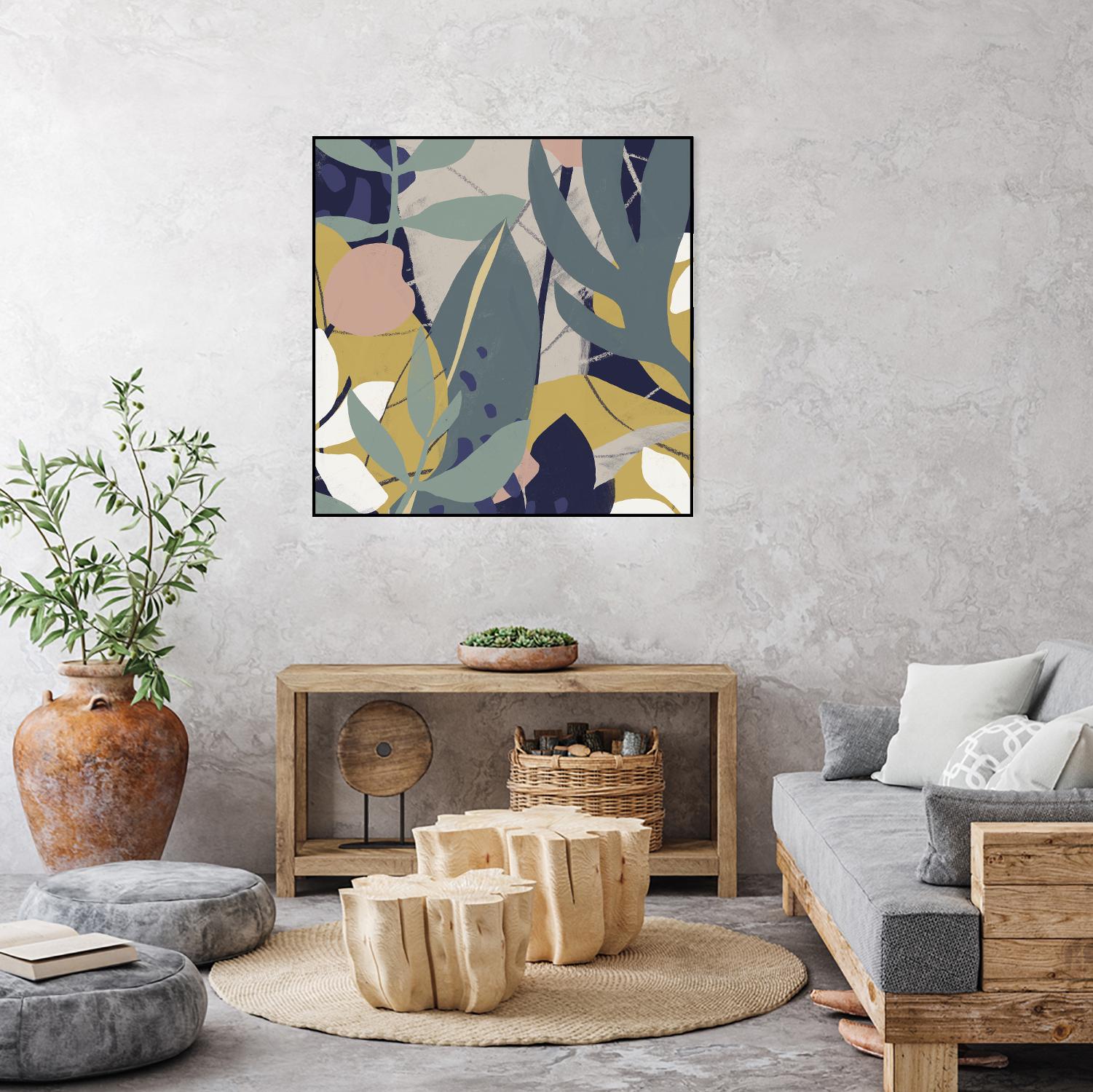 Tropical Attraction II by June Vess on GIANT ART - green coastal & tropical abstract