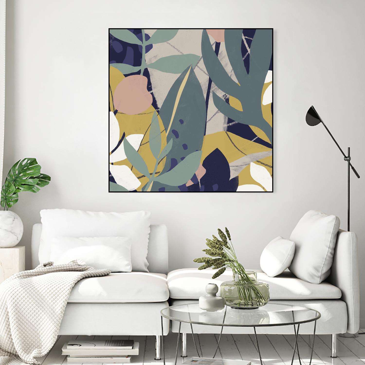 Tropical Attraction II by June Vess on GIANT ART - green coastal & tropical abstract