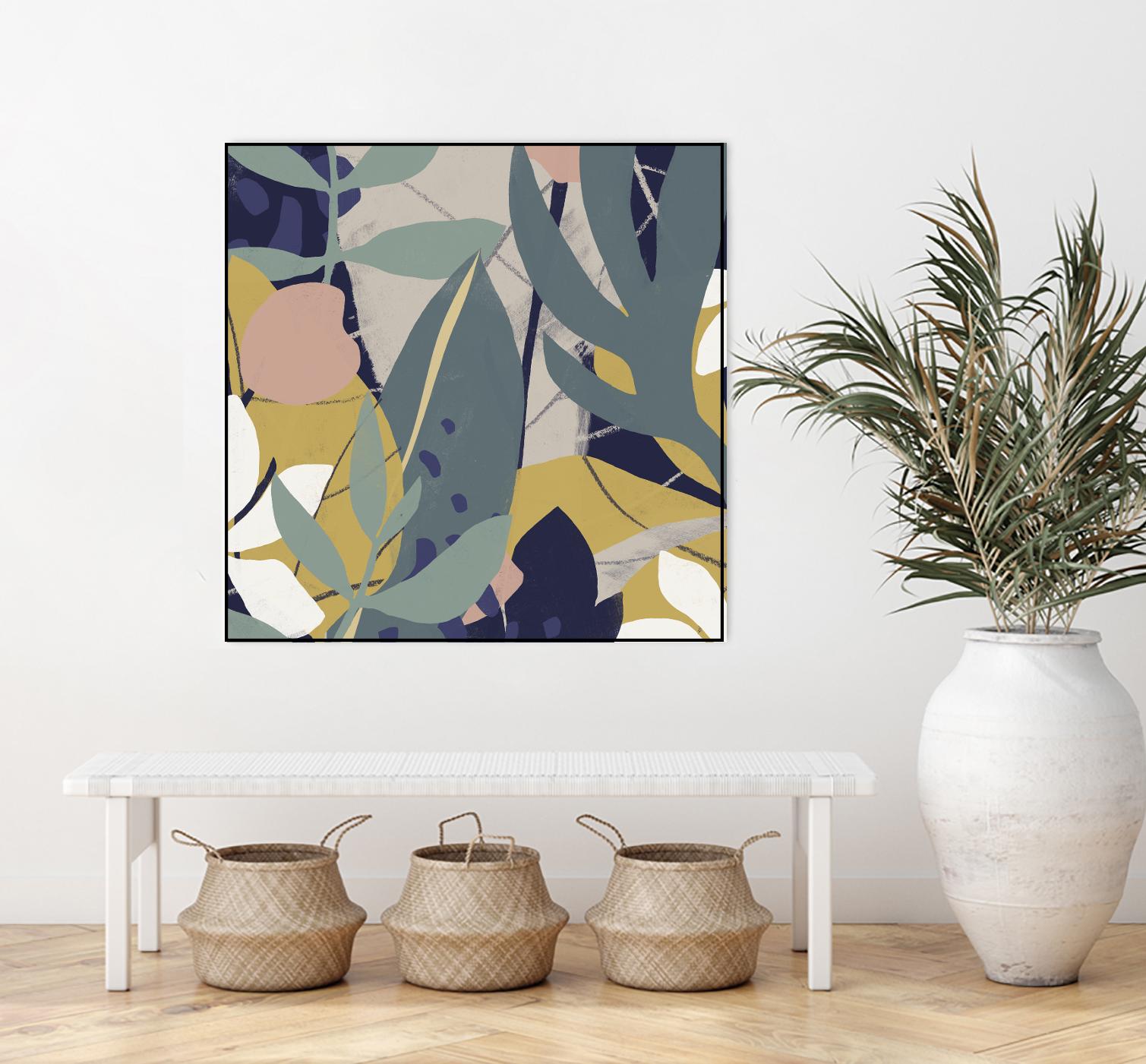 Tropical Attraction II by June Vess on GIANT ART - green coastal & tropical abstract