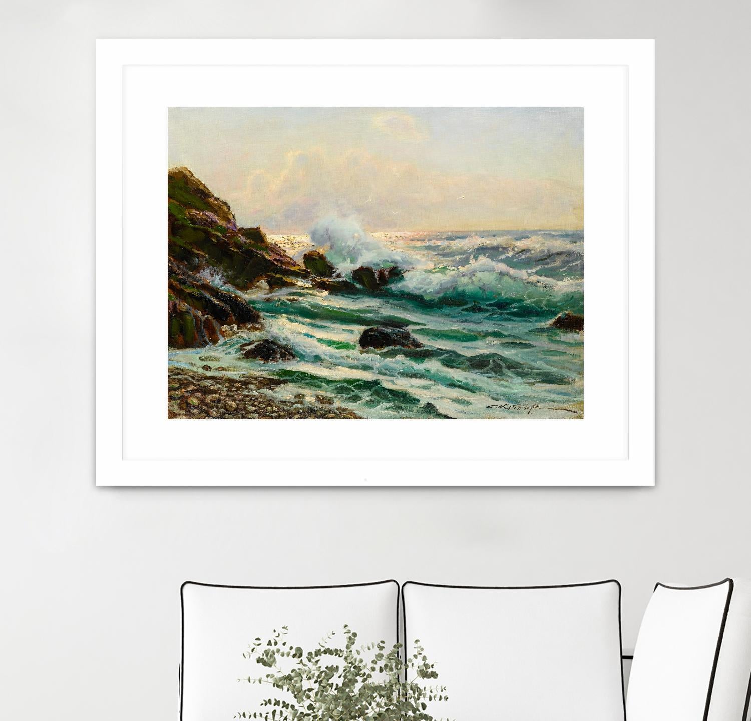 Main Seascape I by Constantin Alexandrovitch Westchiloff on GIANT ART - green coastal & tropical sea