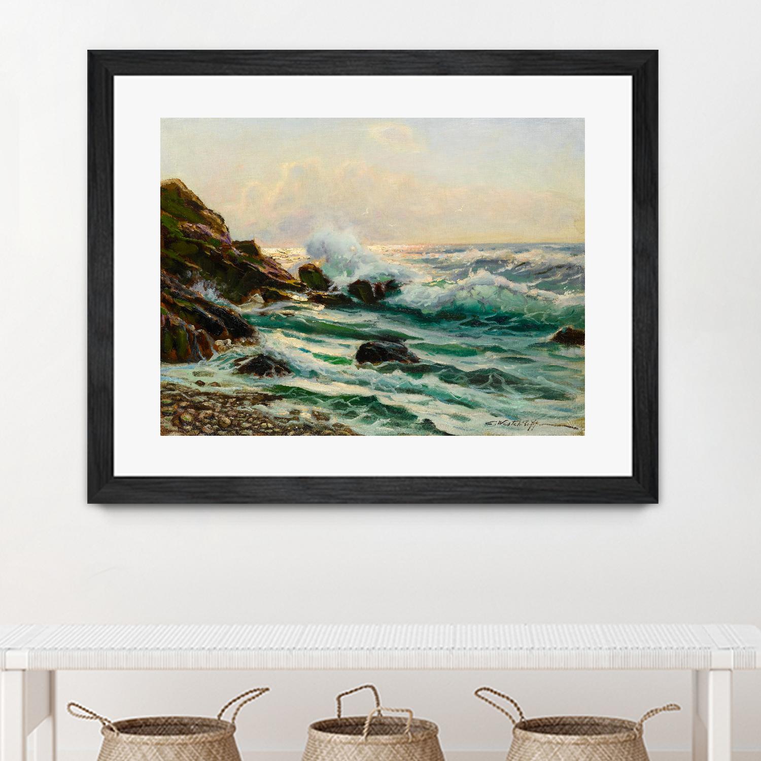 Main Seascape I by Constantin Alexandrovitch Westchiloff on GIANT ART - green coastal & tropical sea