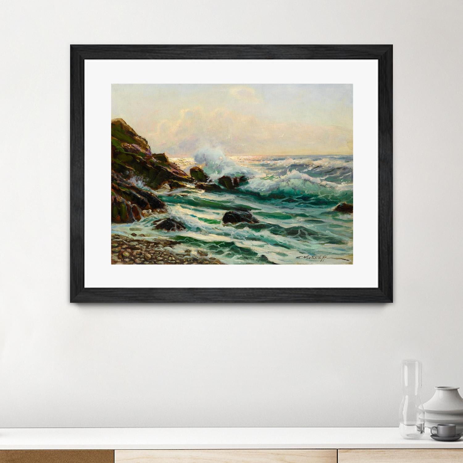 Main Seascape I by Constantin Alexandrovitch Westchiloff on GIANT ART - green coastal & tropical sea