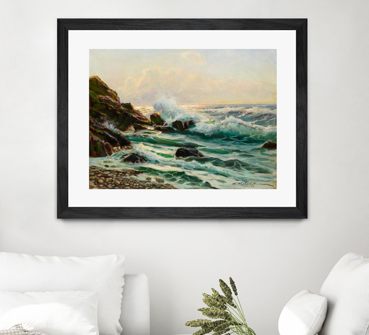 Main Seascape I by Constantin Alexandrovitch Westchiloff on GIANT ART - green coastal & tropical sea