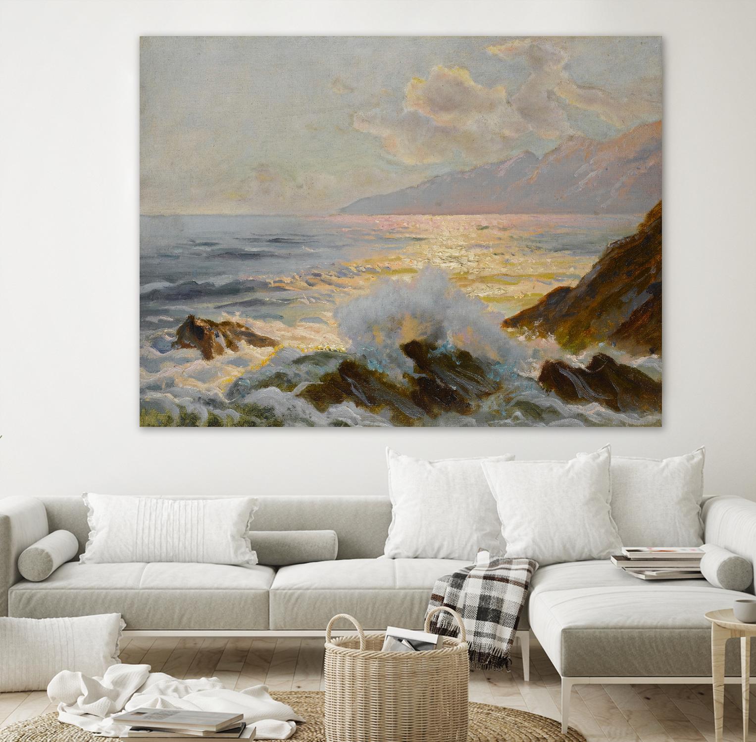 Main Seascape II by Constantin Alexandrovitch Westchiloff on GIANT ART - pink coastal & tropical abstract