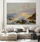 Main Seascape II by Constantin Alexandrovitch Westchiloff on GIANT ART - pink coastal & tropical abstract