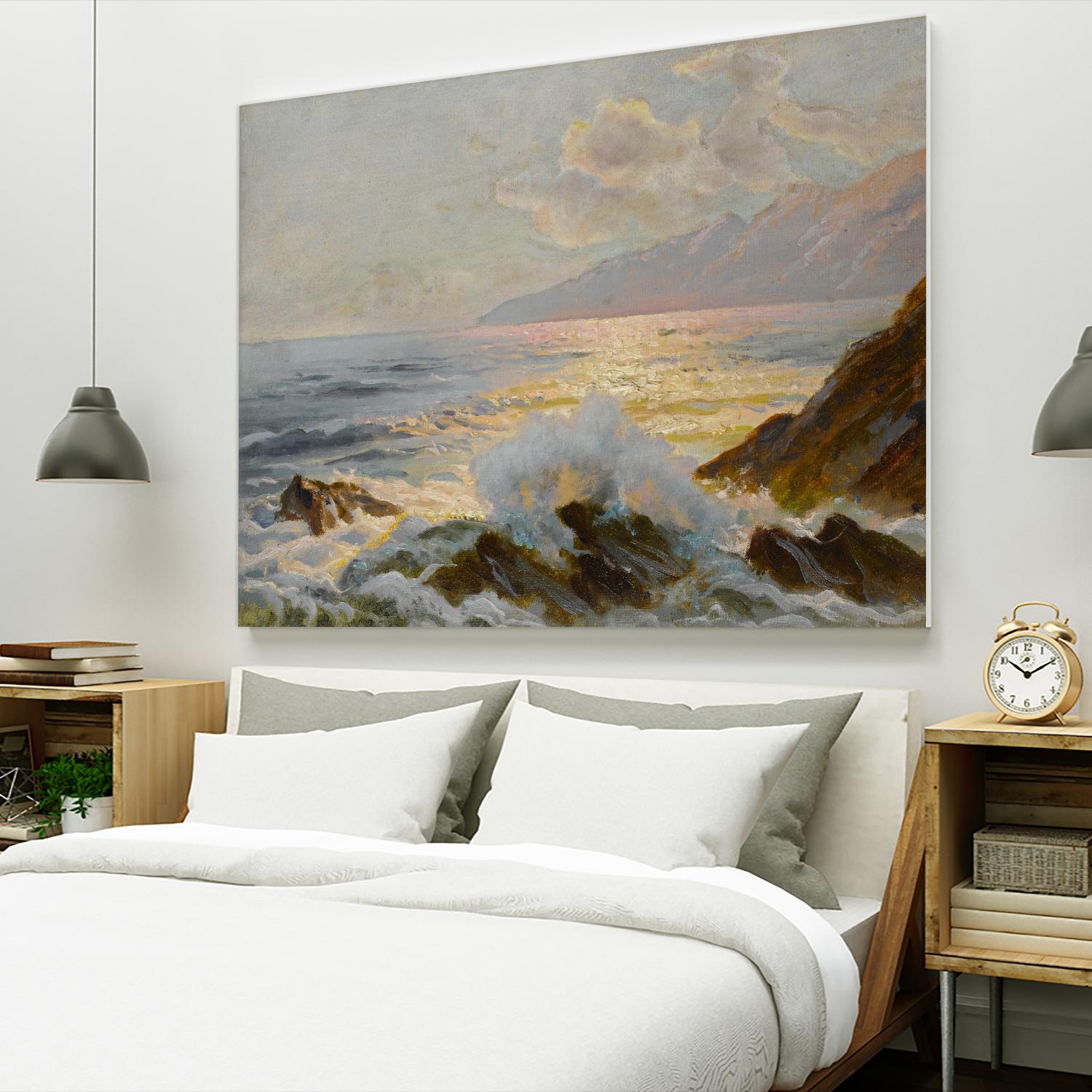 Main Seascape II by Constantin Alexandrovitch Westchiloff on GIANT ART - pink coastal & tropical abstract