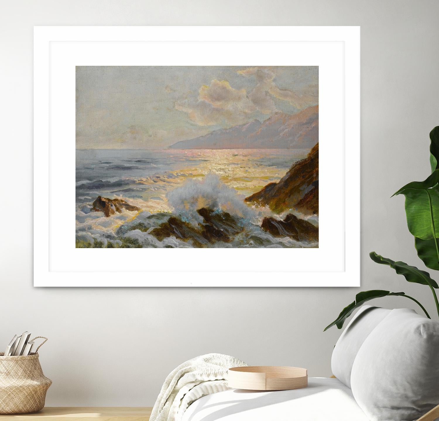 Main Seascape II by Constantin Alexandrovitch Westchiloff on GIANT ART - pink coastal & tropical abstract