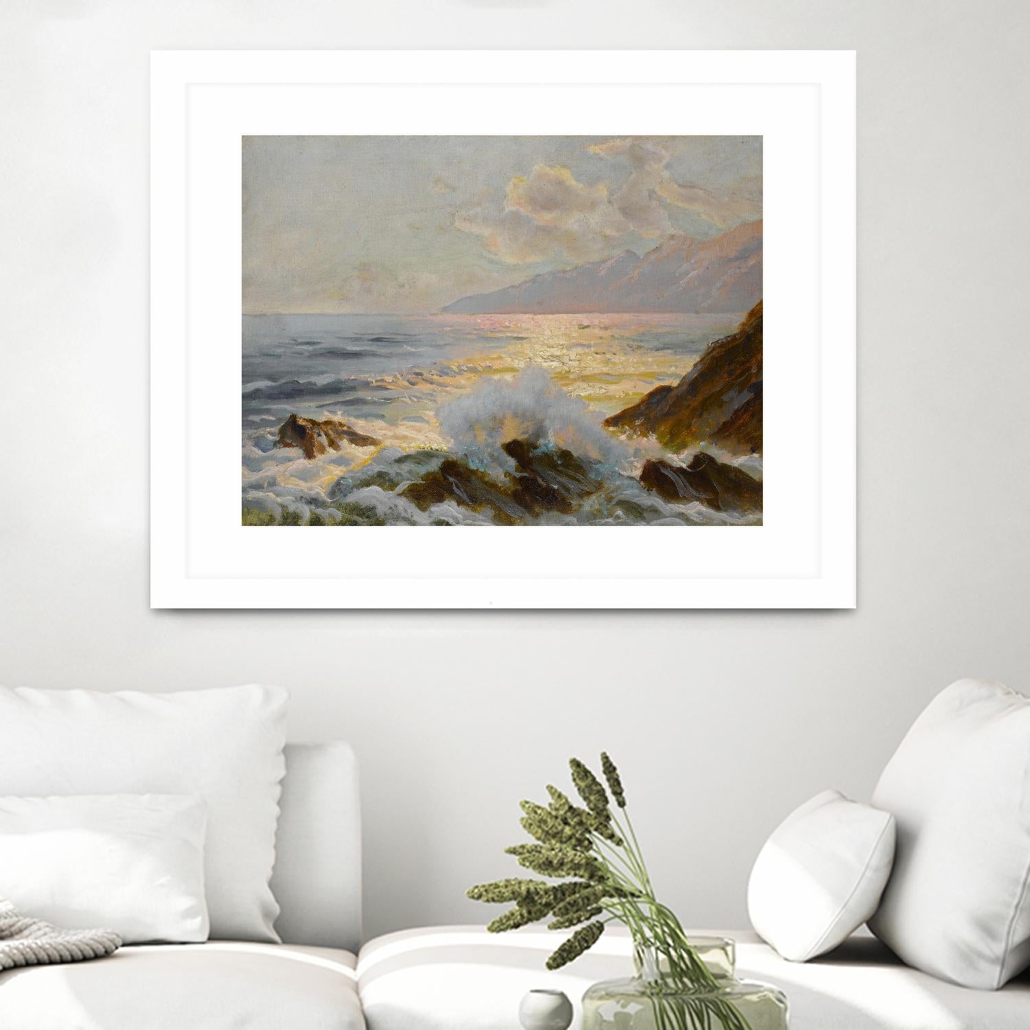 Main Seascape II by Constantin Alexandrovitch Westchiloff on GIANT ART - pink coastal & tropical abstract