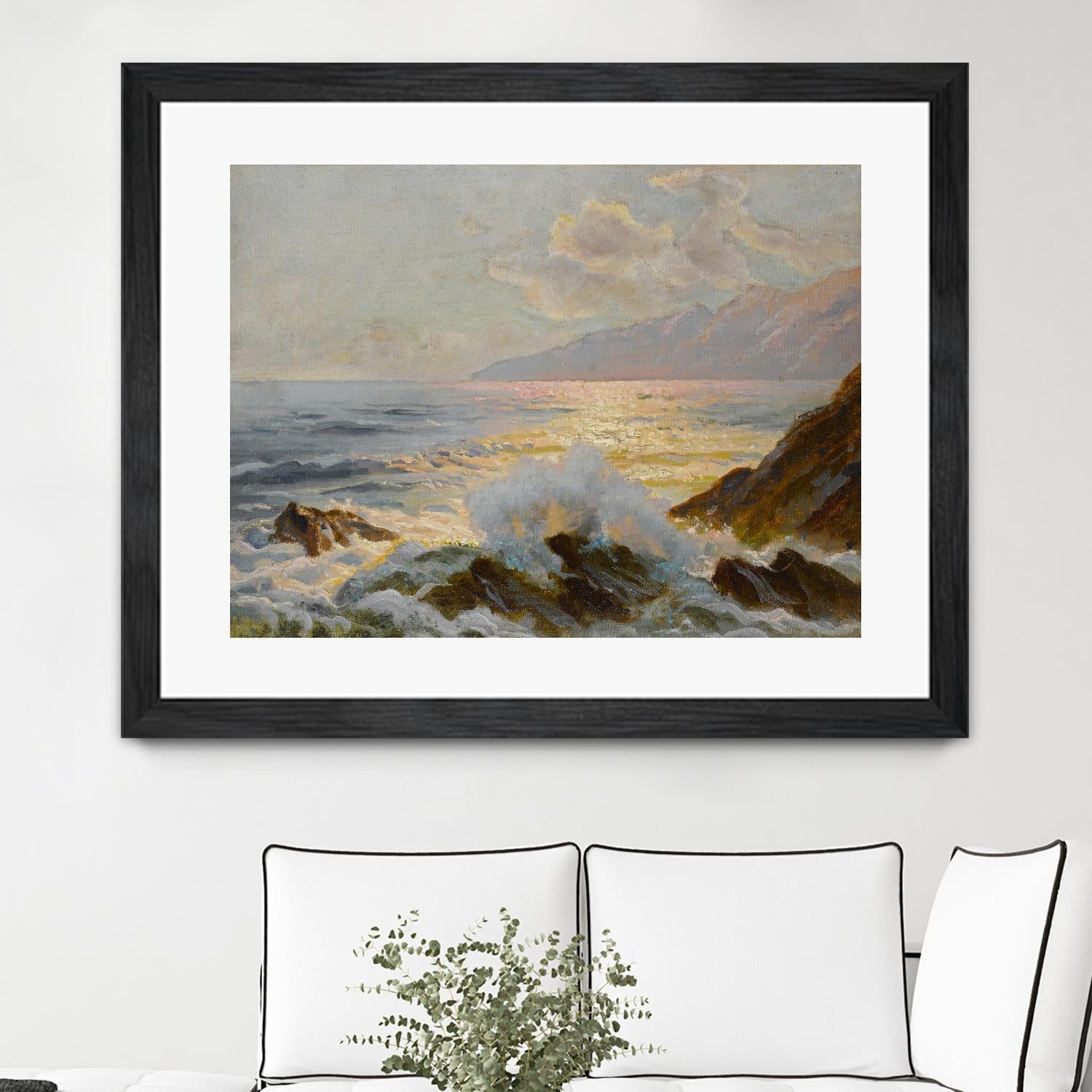 Main Seascape II by Constantin Alexandrovitch Westchiloff on GIANT ART - pink coastal & tropical abstract