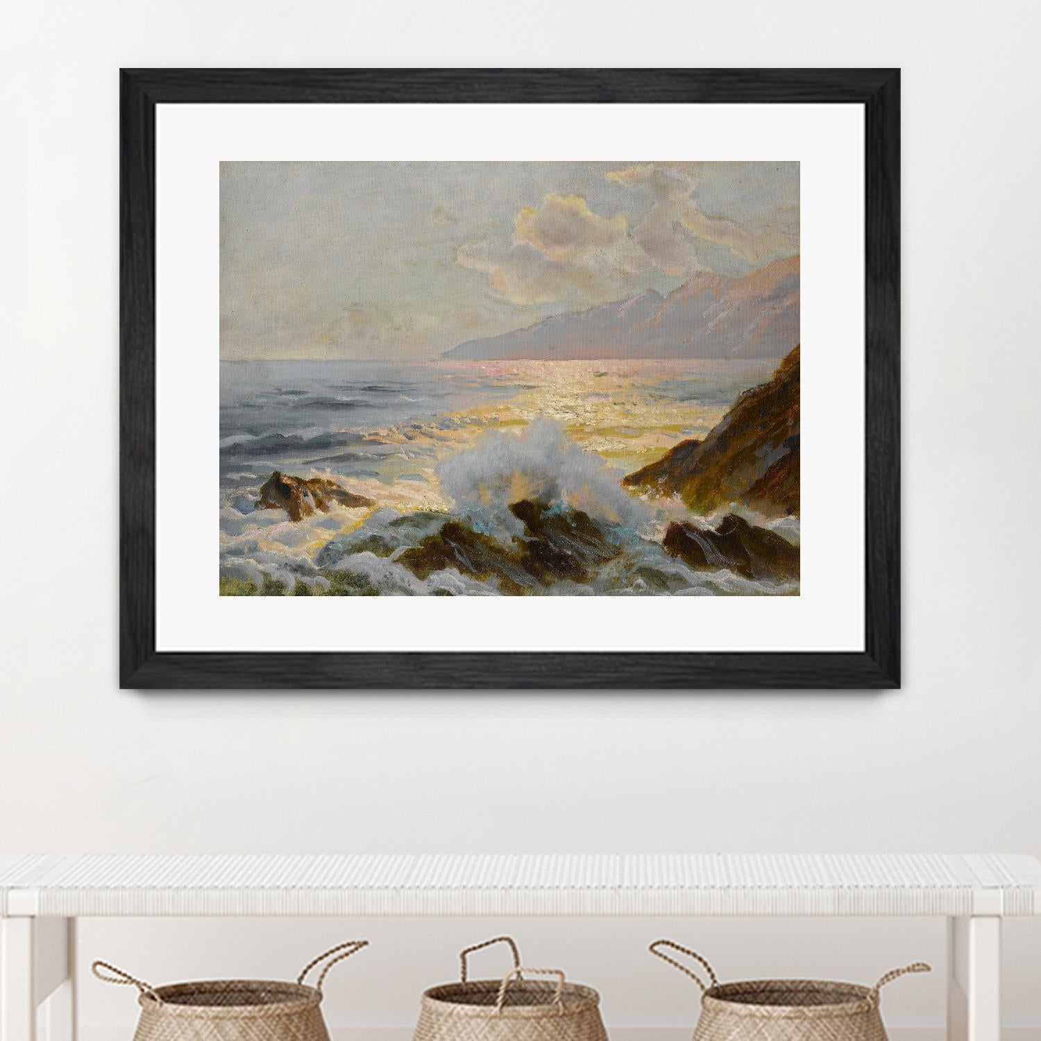 Main Seascape II by Constantin Alexandrovitch Westchiloff on GIANT ART - pink coastal & tropical abstract