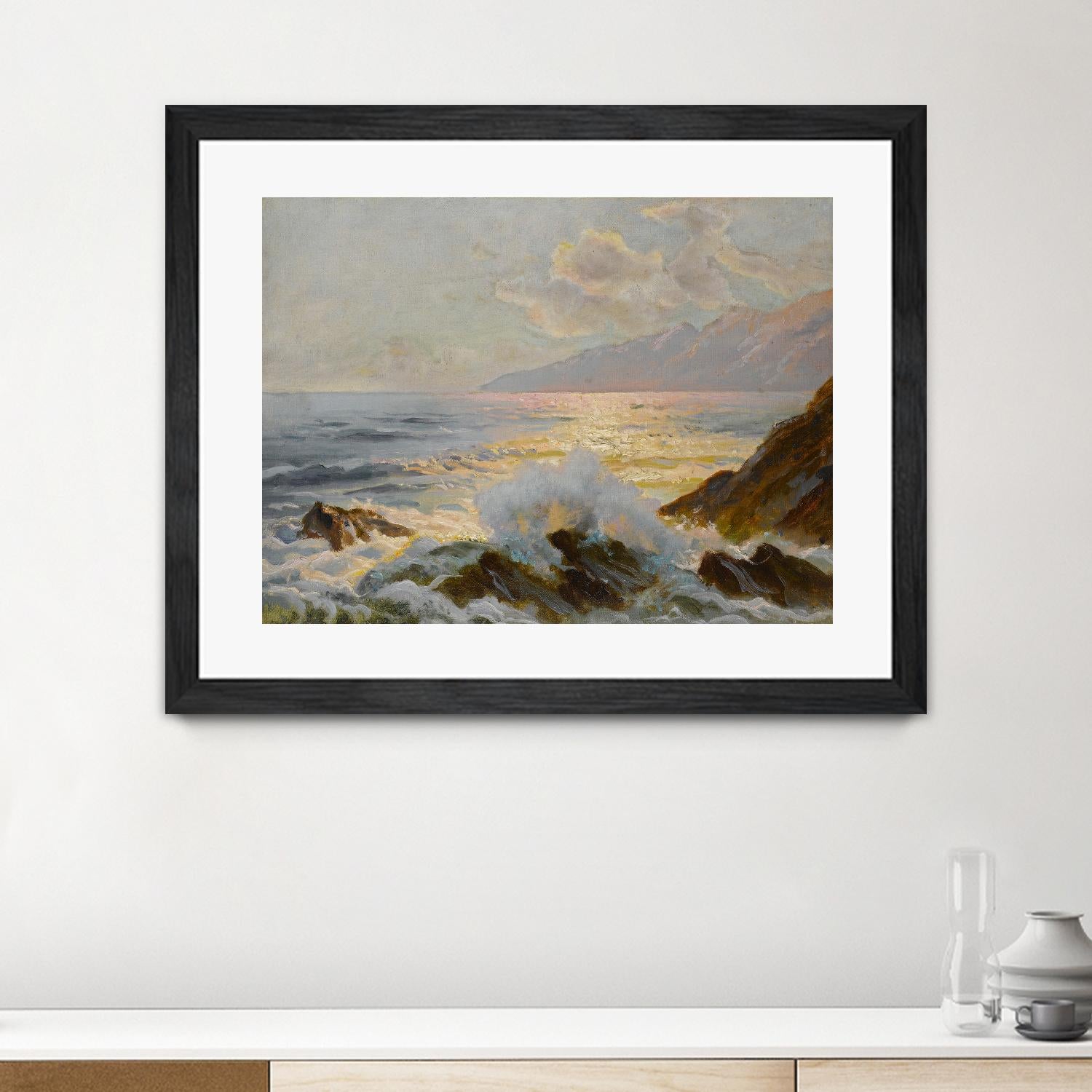 Main Seascape II by Constantin Alexandrovitch Westchiloff on GIANT ART - pink coastal & tropical abstract