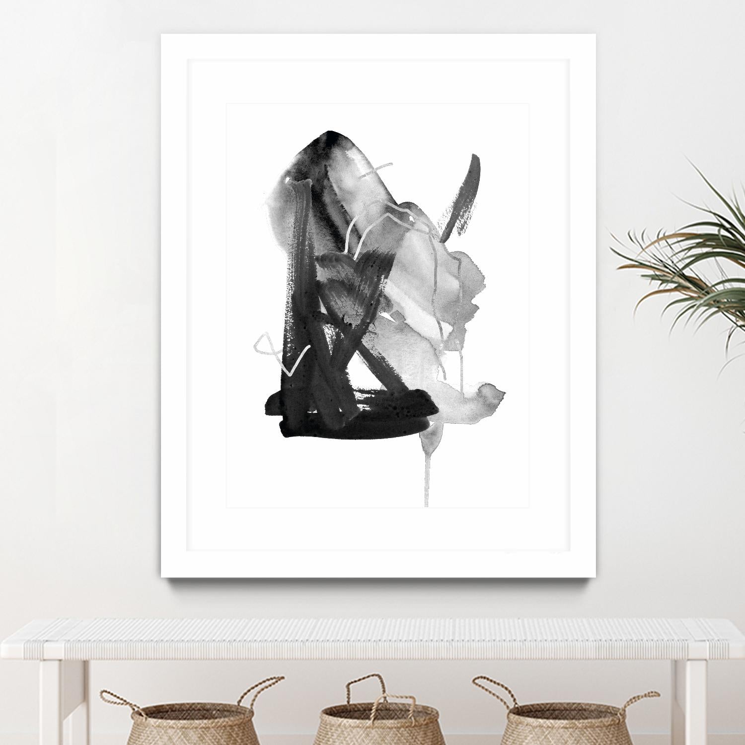 Black & Grey Collide II by Melissa Wang on GIANT ART - grey  abstract abstract