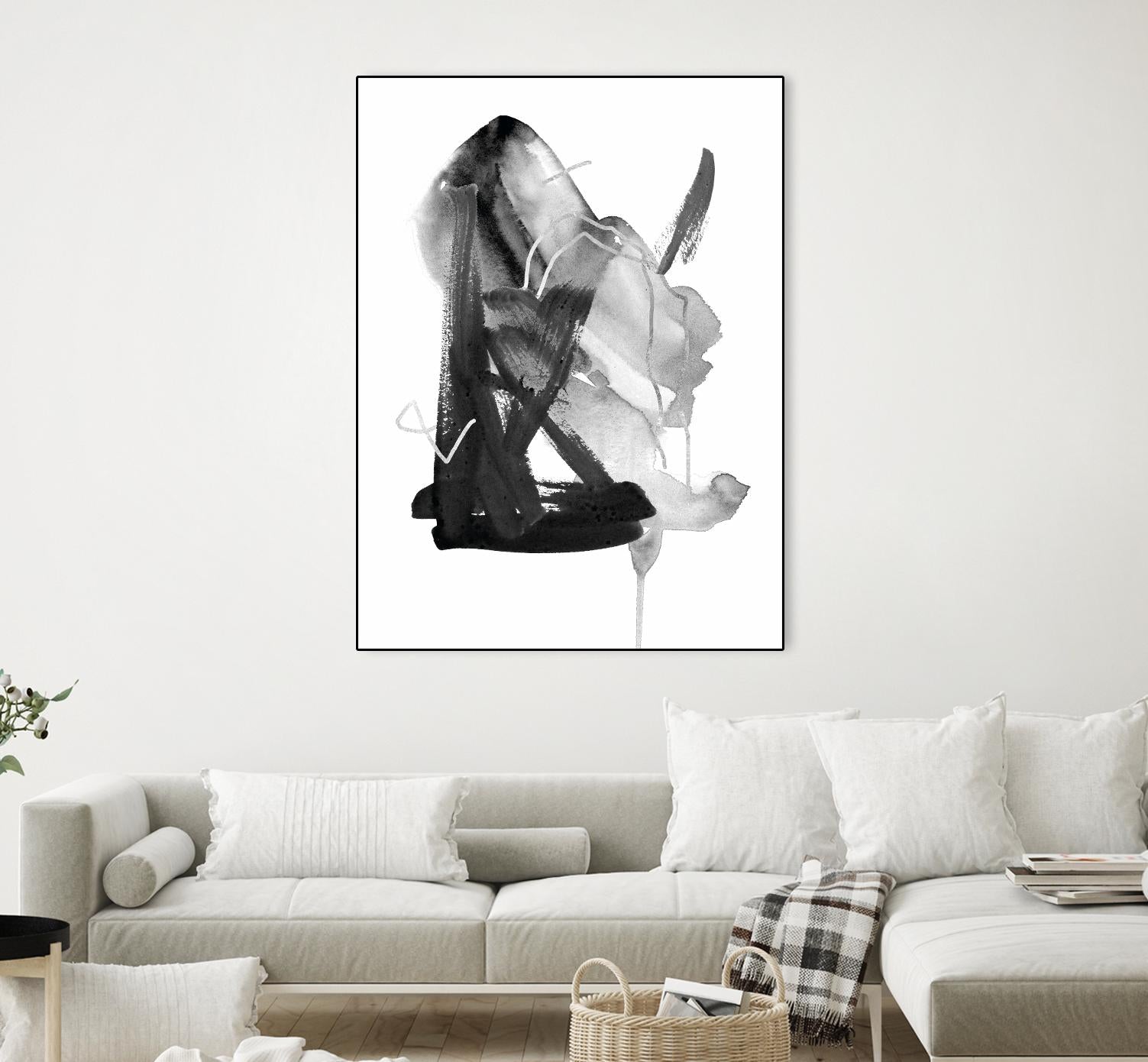 Black & Grey Collide II by Melissa Wang on GIANT ART - grey  abstract abstract