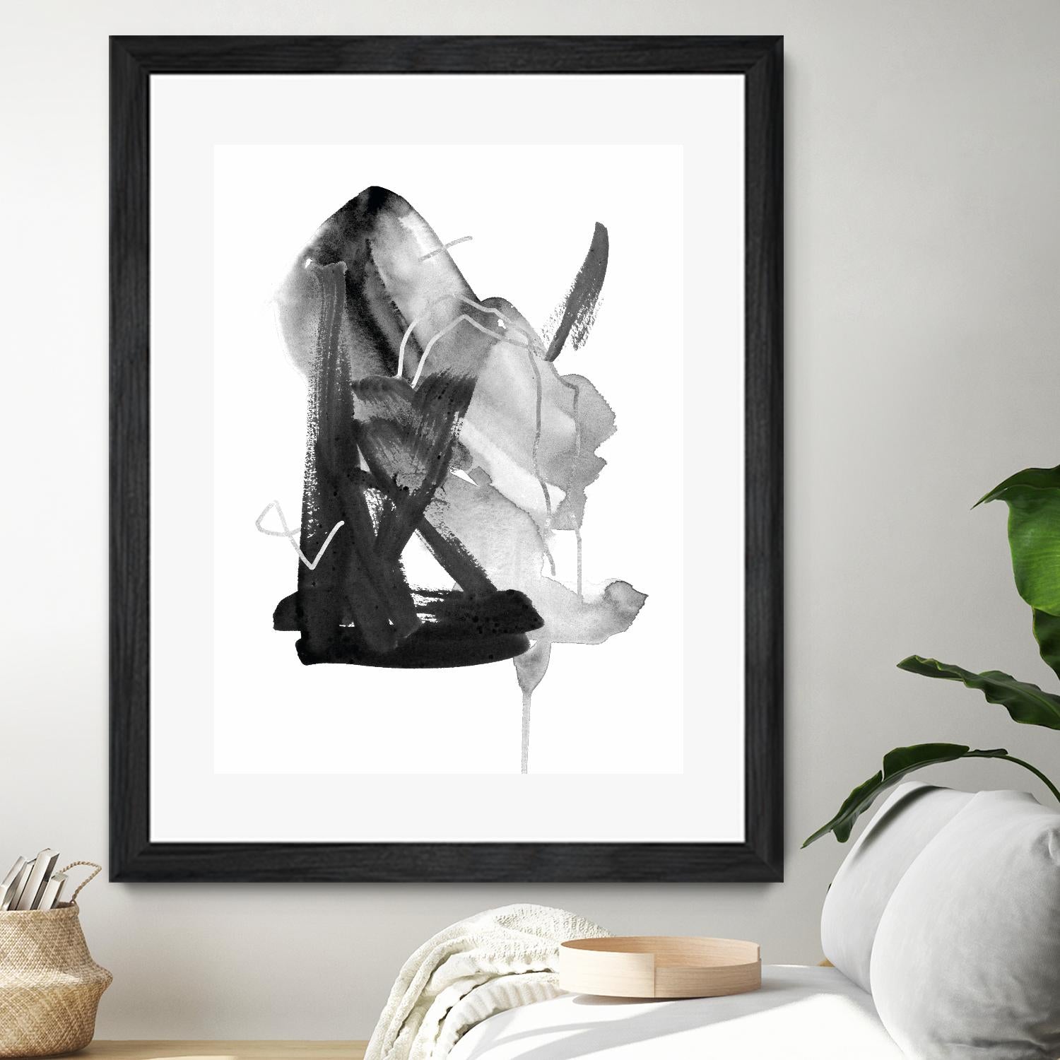 Black & Grey Collide II by Melissa Wang on GIANT ART - grey  abstract abstract