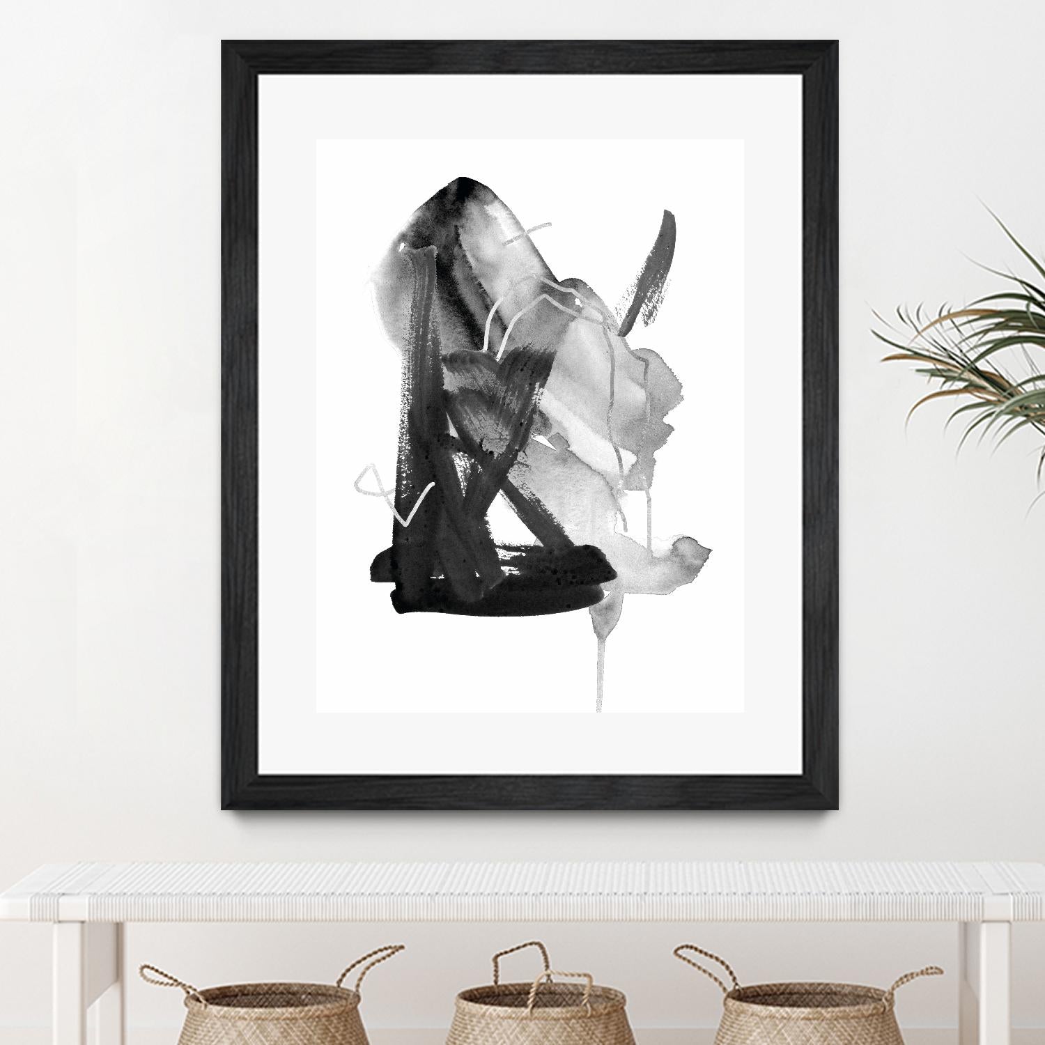 Black & Grey Collide II by Melissa Wang on GIANT ART - grey  abstract abstract