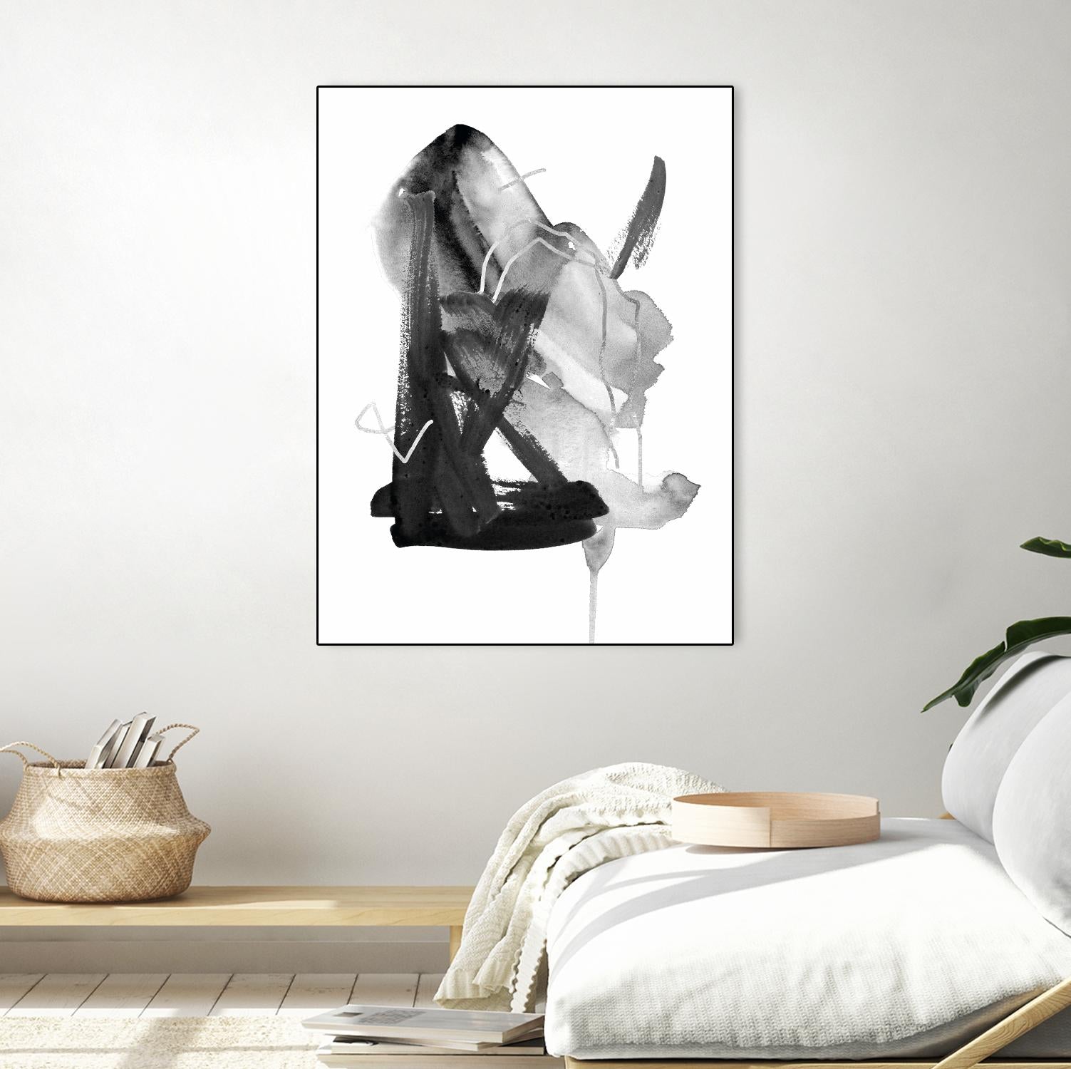 Black & Grey Collide II by Melissa Wang on GIANT ART - grey  abstract abstract