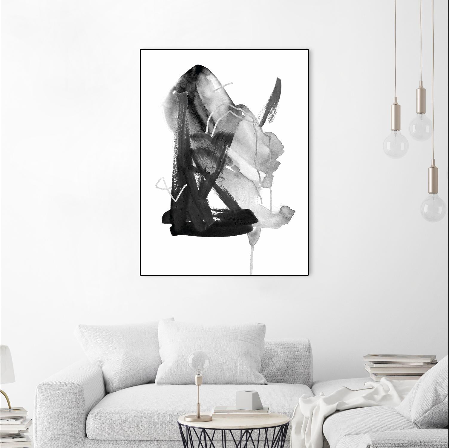 Black & Grey Collide II by Melissa Wang on GIANT ART - grey  abstract abstract