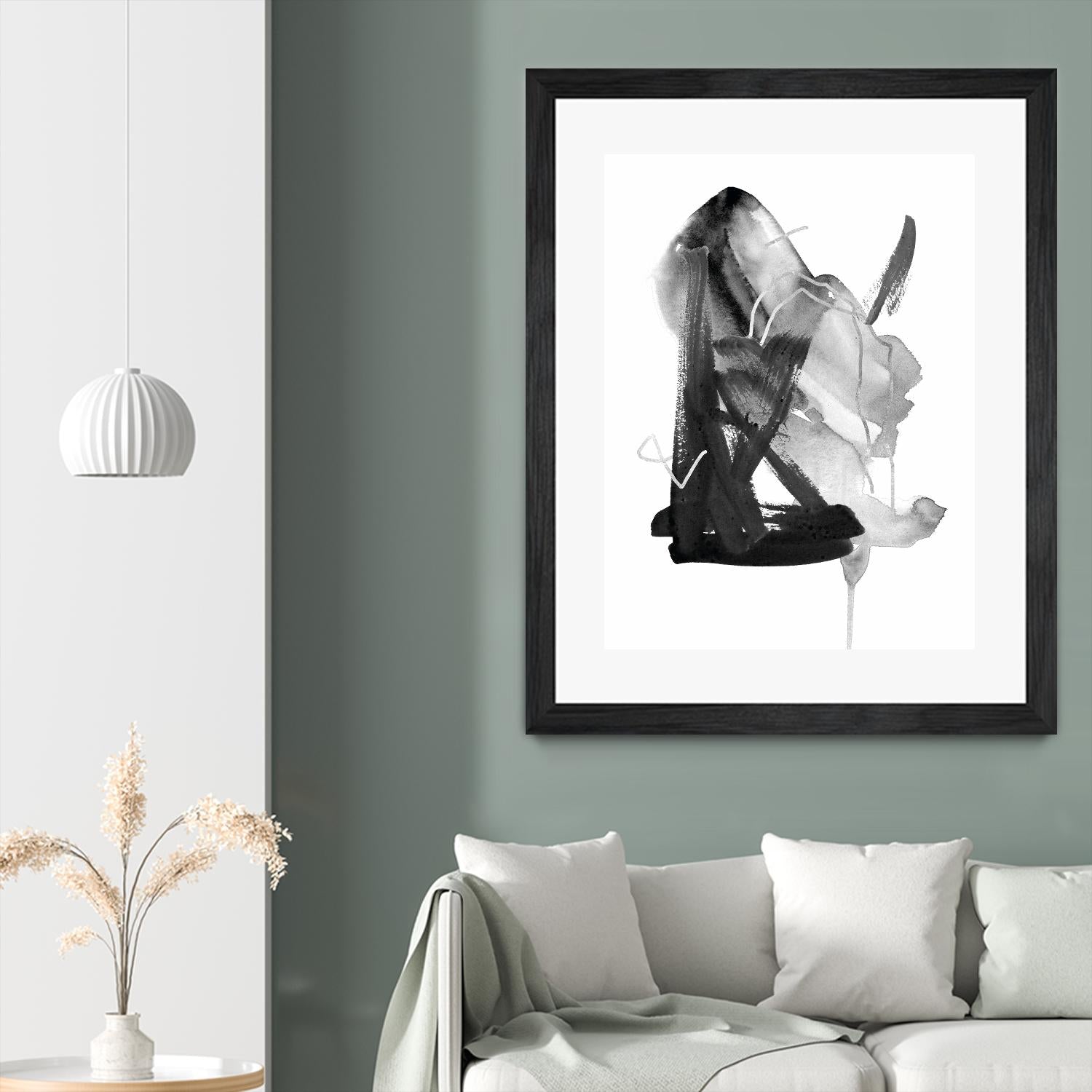 Black & Grey Collide II by Melissa Wang on GIANT ART - grey  abstract abstract