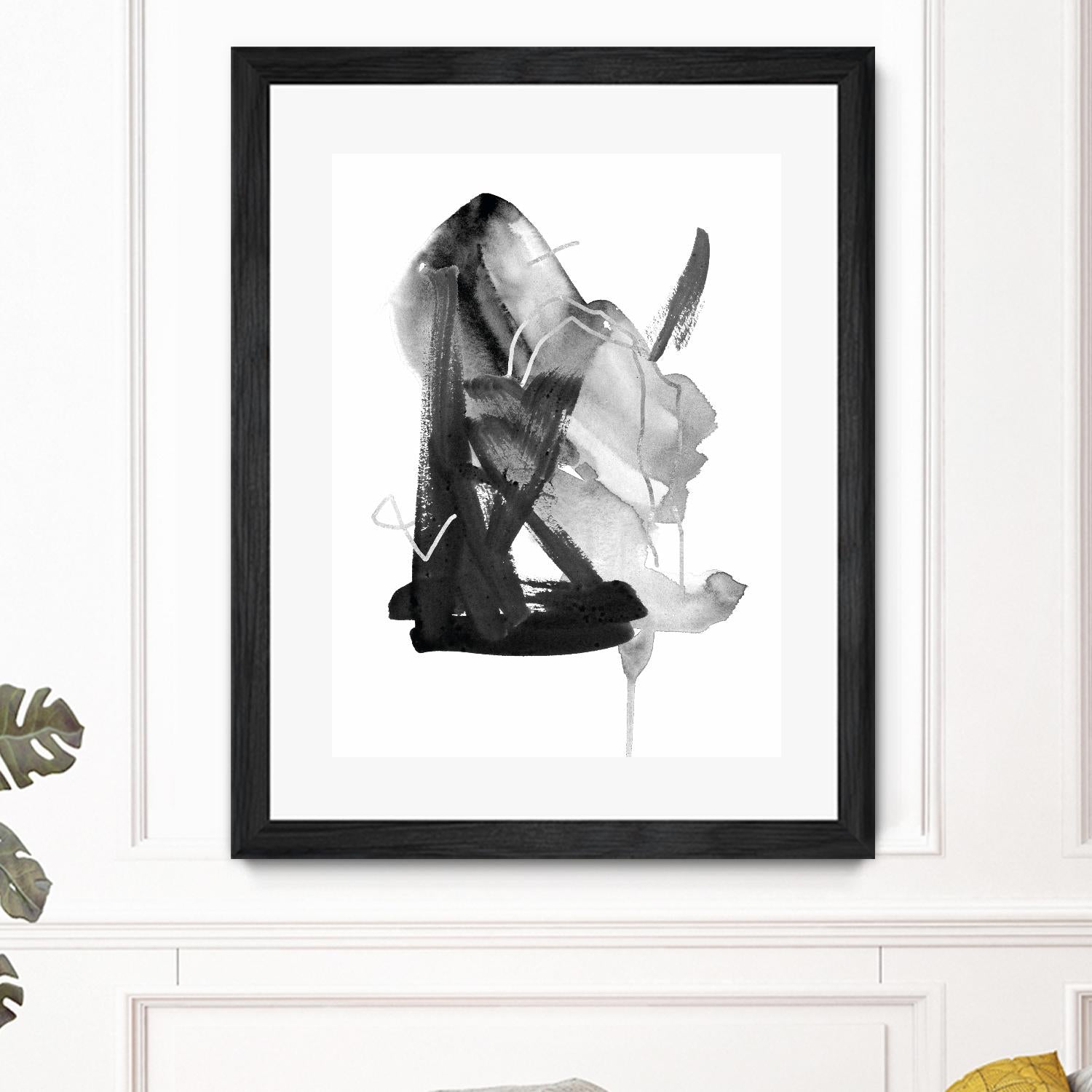 Black & Grey Collide II by Melissa Wang on GIANT ART - grey  abstract abstract