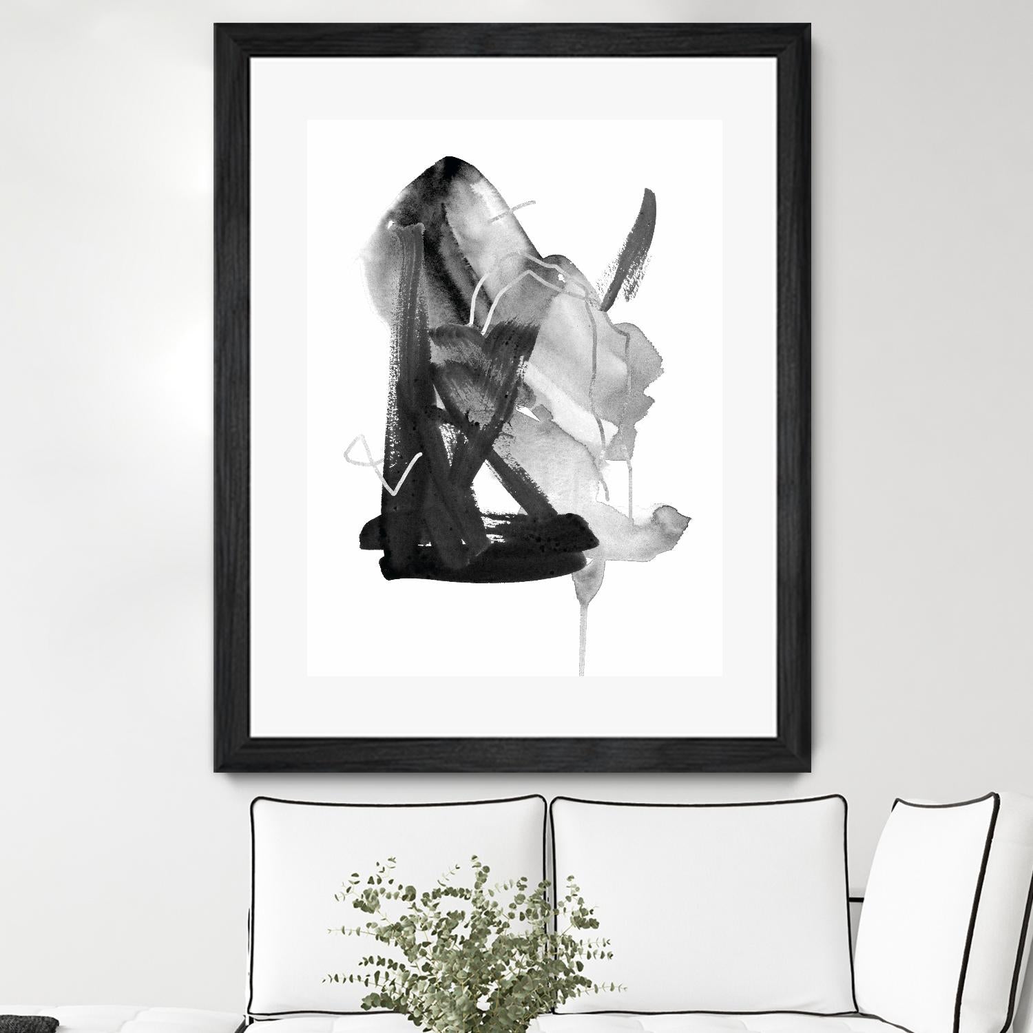 Black & Grey Collide II by Melissa Wang on GIANT ART - grey  abstract abstract