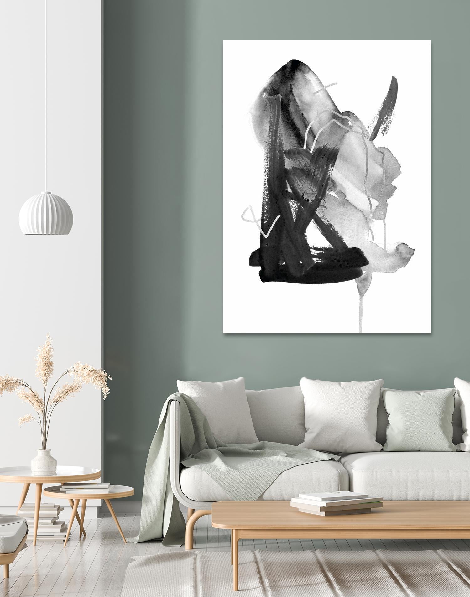 Black & Grey Collide II by Melissa Wang on GIANT ART - grey  abstract abstract