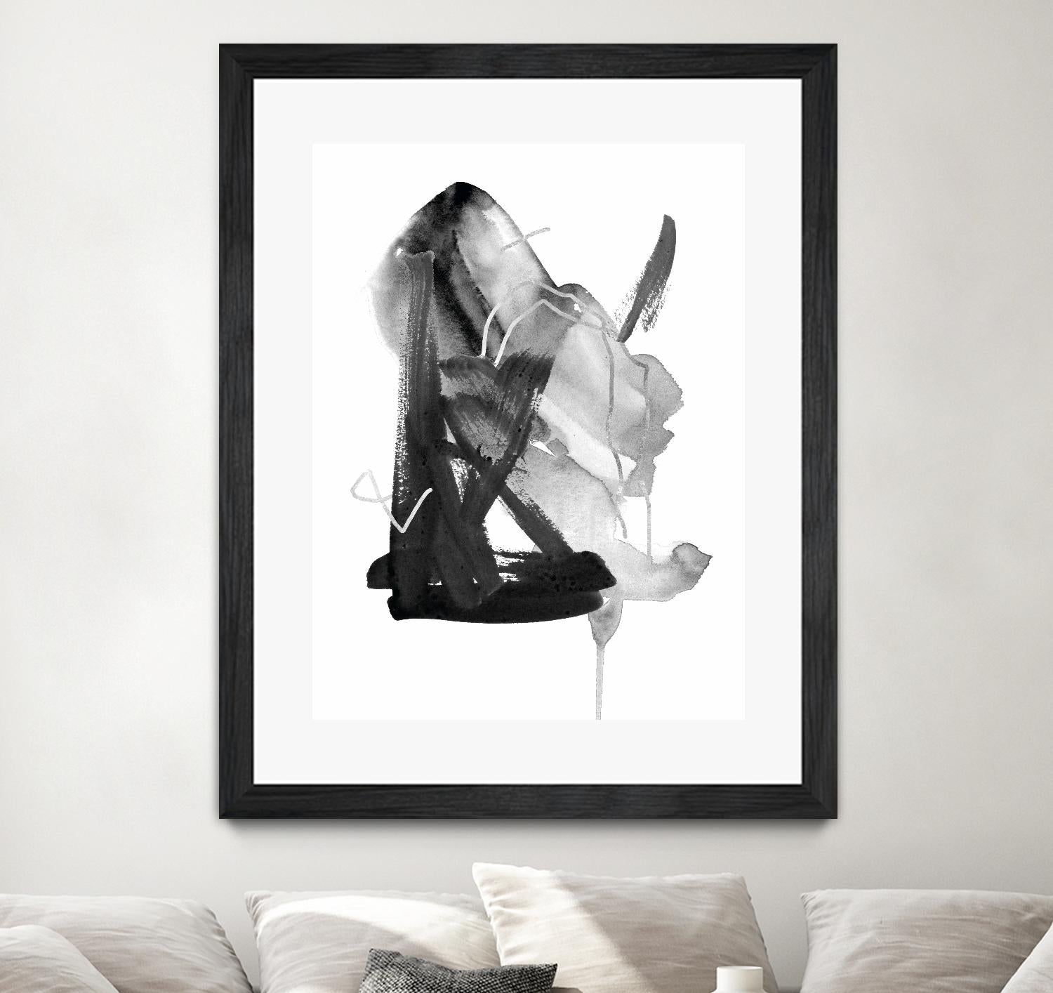 Black & Grey Collide II by Melissa Wang on GIANT ART - grey  abstract abstract