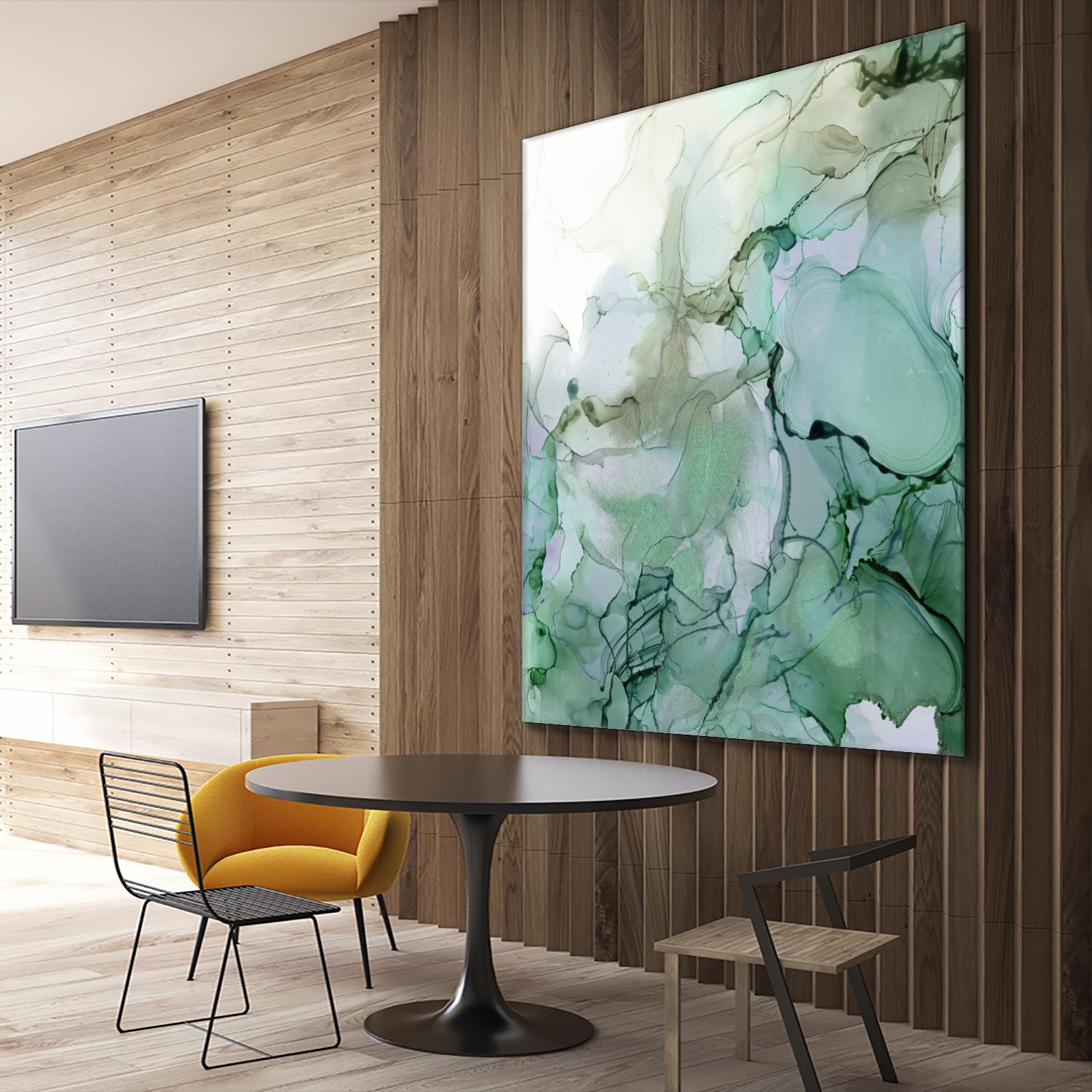 Emerald Cavern I by Jennifer Goldberger on GIANT ART - green abstract abstract