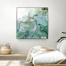Emerald Cavern I by Jennifer Goldberger on GIANT ART - green abstract abstract