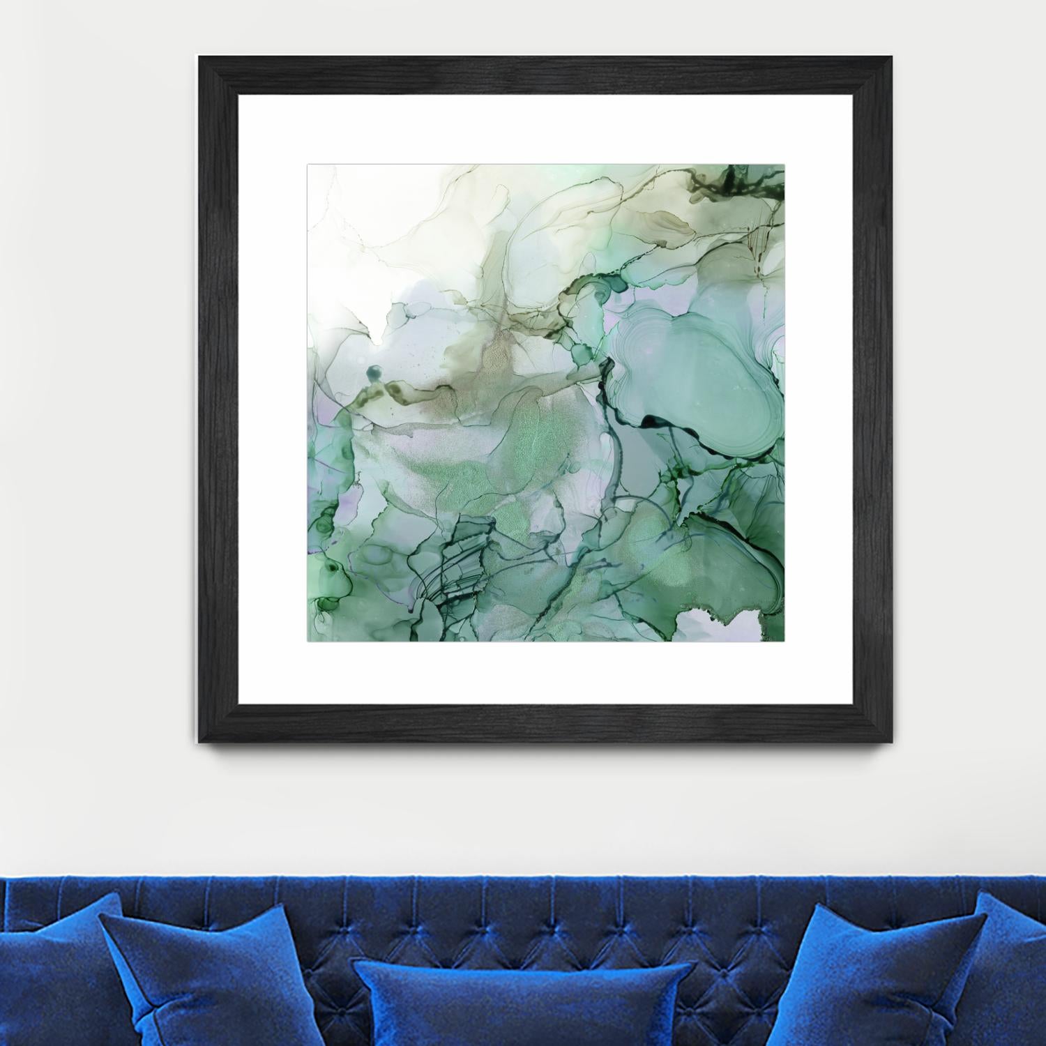 Emerald Cavern I by Jennifer Goldberger on GIANT ART - green abstract abstract