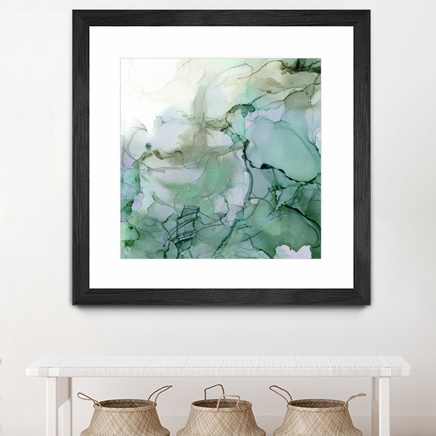 Emerald Cavern I by Jennifer Goldberger on GIANT ART - green abstract abstract