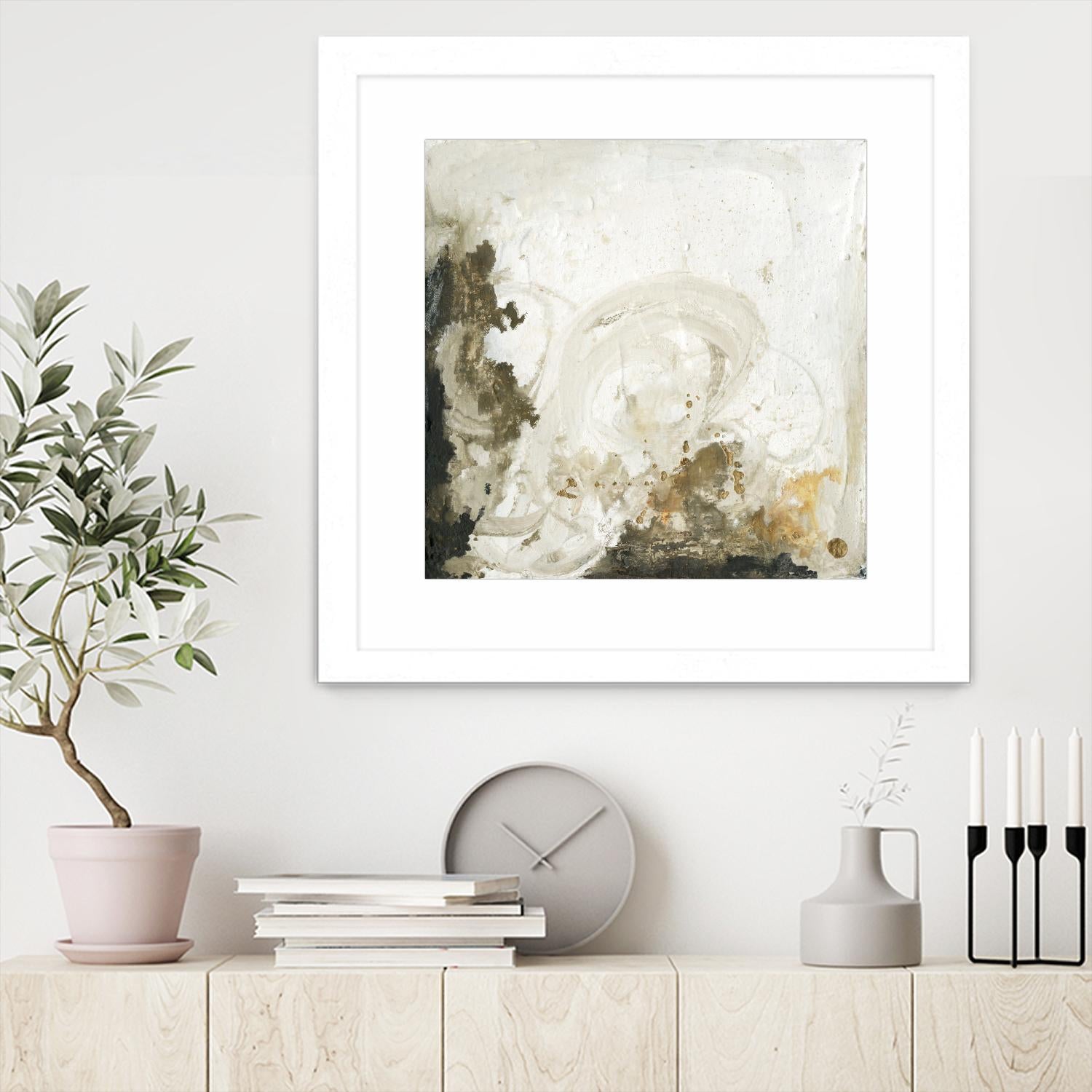 Friendship II by Joyce Combs on GIANT ART - beige abstract abstract