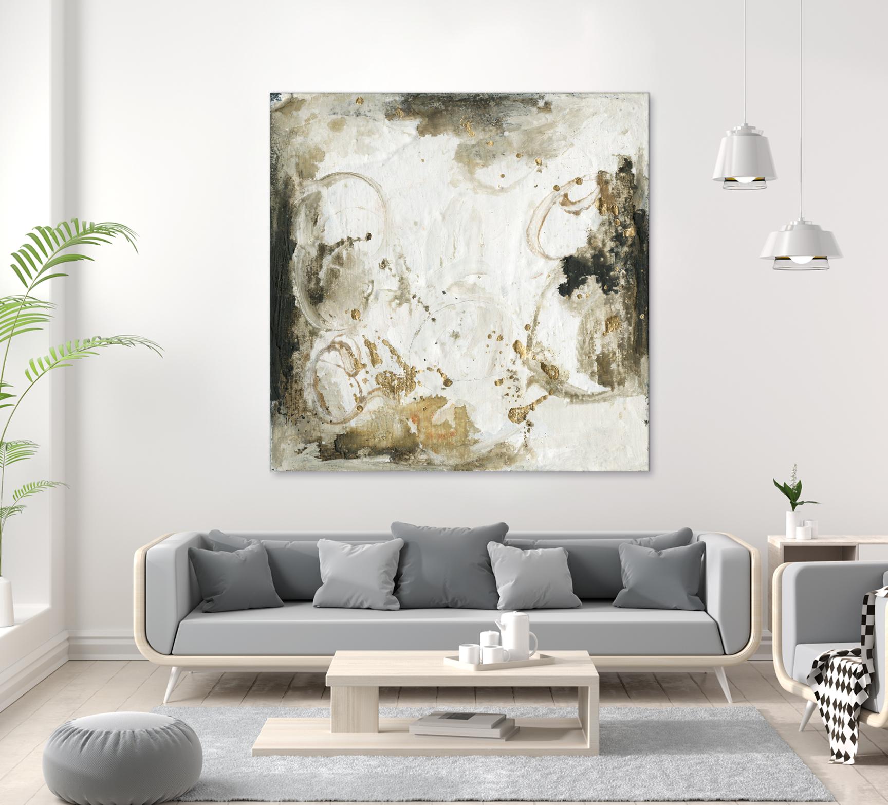 Friendship III by Joyce Combs on GIANT ART - gold abstract abstract