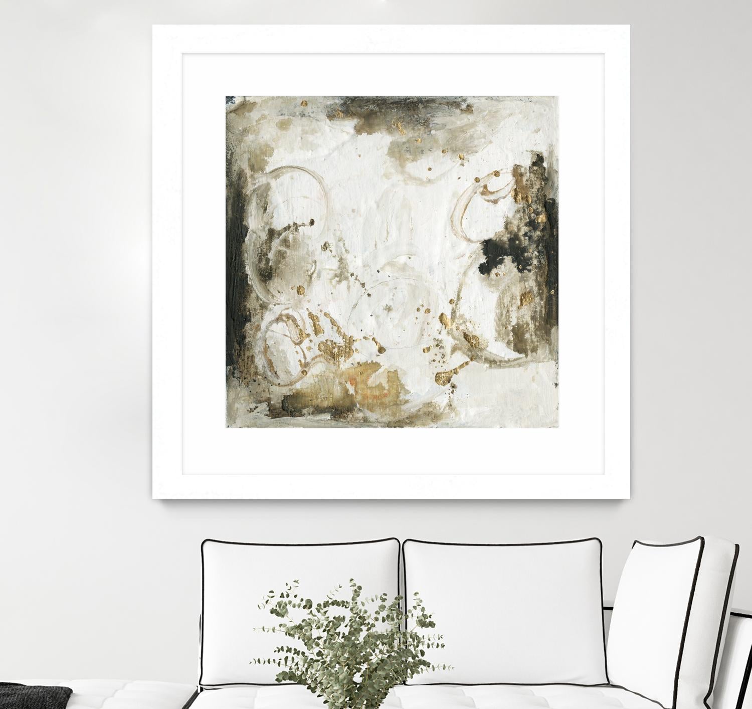 Friendship III by Joyce Combs on GIANT ART - gold abstract abstract