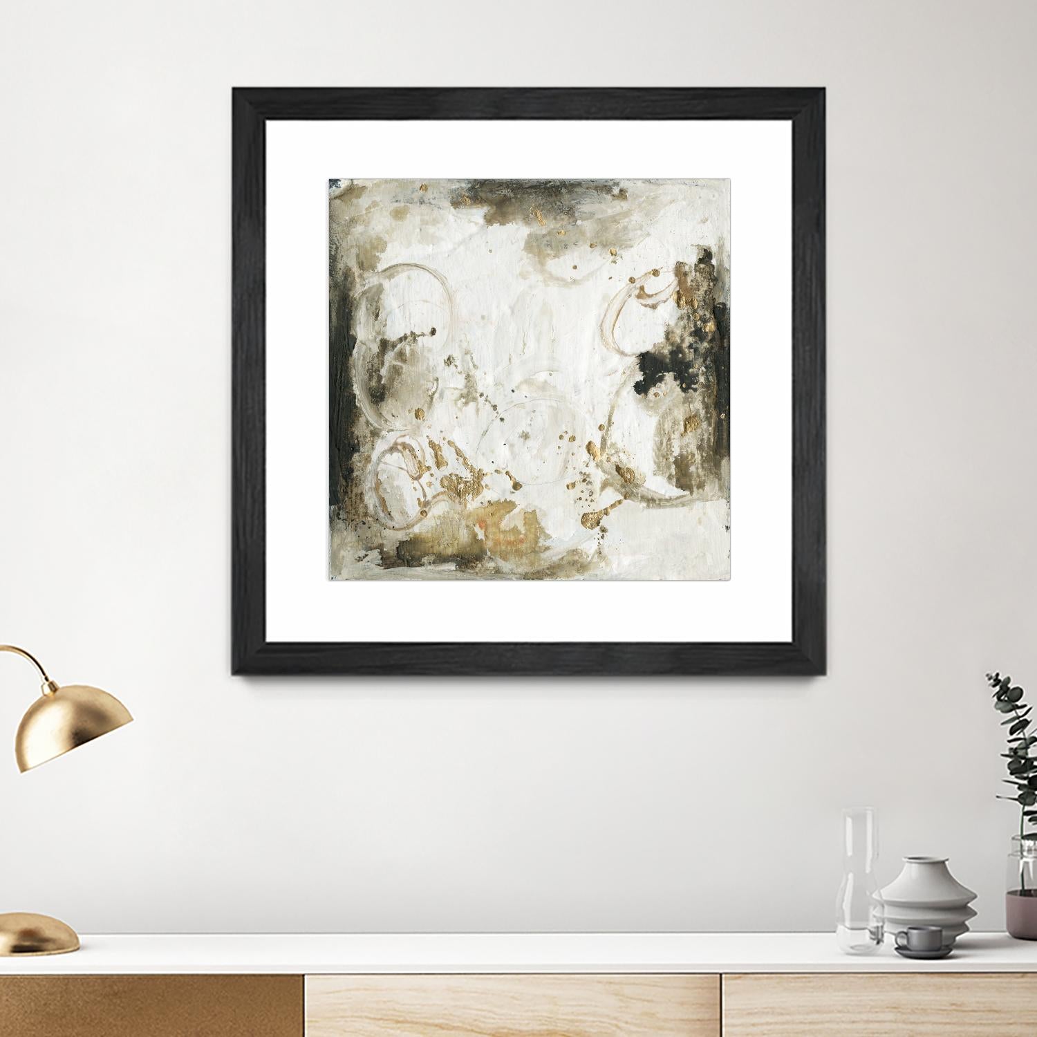 Friendship III by Joyce Combs on GIANT ART - gold abstract abstract