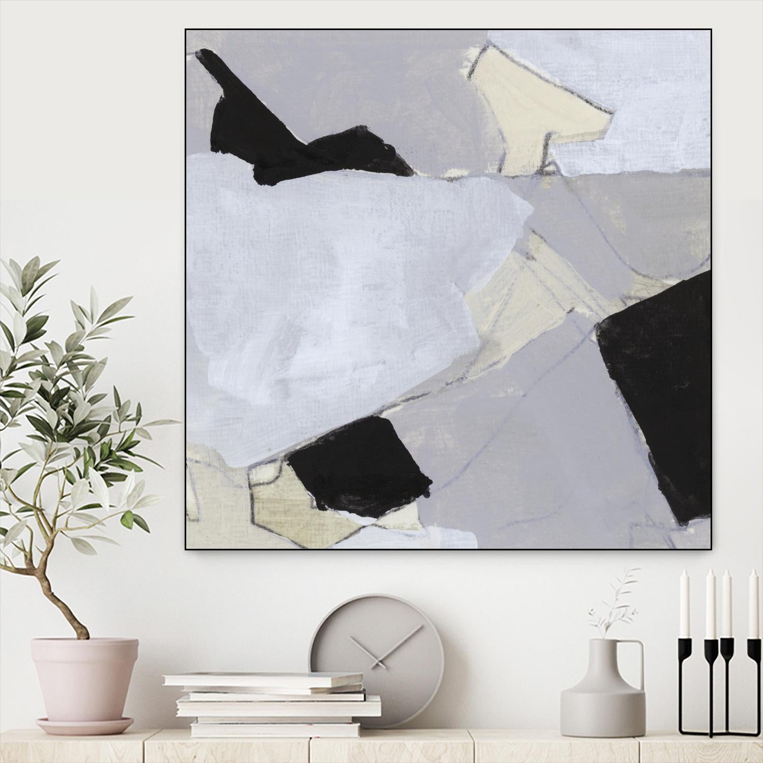 Grey Landscape V by Bellissimo Art on GIANT ART - white abstract abstract