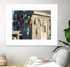 Hut on Badgers Island I by Emily Kalina on GIANT ART - pink coastal & tropical abstract