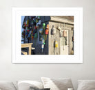 Hut on Badgers Island I by Emily Kalina on GIANT ART - pink coastal & tropical abstract