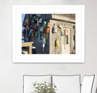 Hut on Badgers Island I by Emily Kalina on GIANT ART - pink coastal & tropical abstract