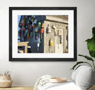 Hut on Badgers Island I by Emily Kalina on GIANT ART - pink coastal & tropical abstract