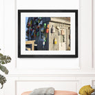 Hut on Badgers Island I by Emily Kalina on GIANT ART - pink coastal & tropical abstract