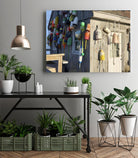 Hut on Badgers Island I by Emily Kalina on GIANT ART - pink coastal & tropical abstract