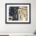 Hut on Badgers Island I by Emily Kalina on GIANT ART - pink coastal & tropical abstract