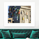 Hut on Badgers Island I by Emily Kalina on GIANT ART - pink coastal & tropical abstract