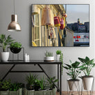 Hut on Badgers Island II by Emily Kalina on GIANT ART - red coastal & tropical abstract