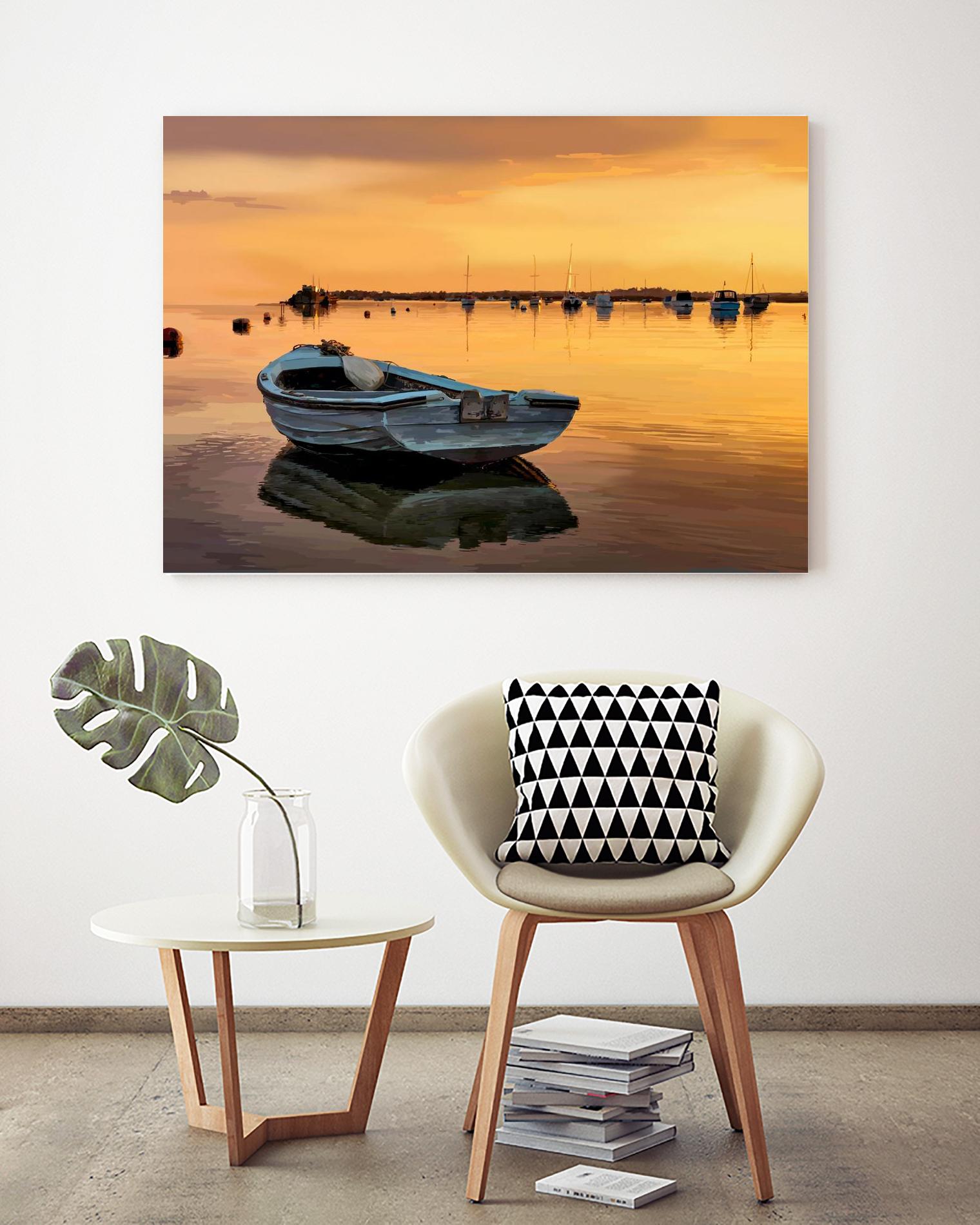In the Golden Light III by Emily Kalina on GIANT ART - orange coastal & tropical horizon